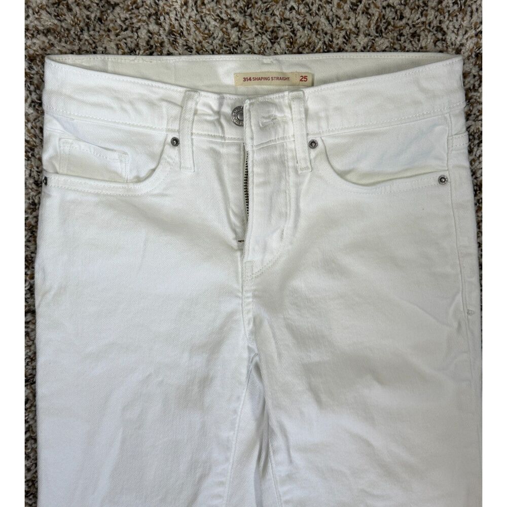 Levi's 314 Shaping Straight White Jeans- 25